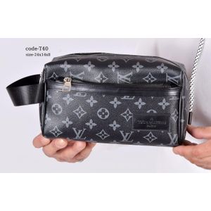 A stylish men's leather handbag