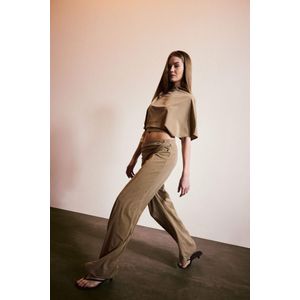 Defacto Wide Leg Crepe Trousers