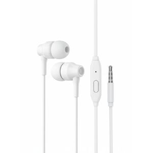 EVO H08 In Ear Wired Control Headset with 3.5mm Digital Audio Chip, High Fidelity Sound, Built-In Microphone, Ergonomic Angled Design, Noise Isolation, Wide Compatibility with Smartphones, Tablets and PCs