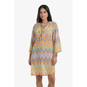 Carina Breezy Zigzag Beach Dress