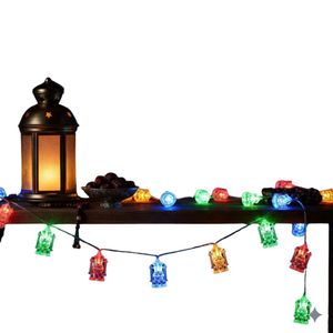 إضاءة زخرفية بأحجار كريستال – 16 قطعة فانوس كبير