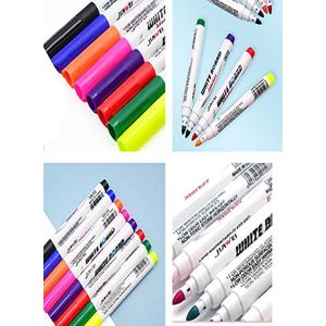 Magical Water Painting Pen Toy, Erasing Whiteboard Marker - A Watercolor Pen That Can Float in The Water (8 Colors,with Spoon)