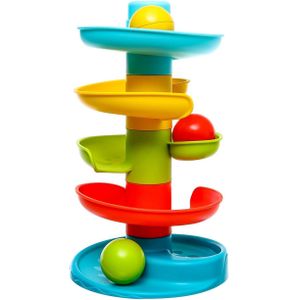 Multi-Level Ball Drop and Roll Swirling Tower Toy for Toddlers - Colorful Marble Run Ramp Activity Set for Babies, Educational Development and Fine Motor Skills Toy