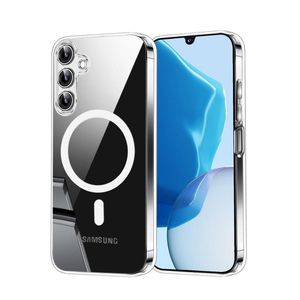 جراب شفاف لهاتف سامسونج جالاكسي A16 5G/4G (متوافق مع ماج سيف) (مغناطيس قوي) (لا يصفر) جراب هاتف مغناطيسي رفيع وخفيف الوزن ومتين