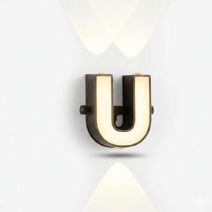 Letter U LED Wall Sconce - Modern Architectural Lighting - Luxury Gold Finish