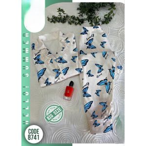 بيجامة حريمي صيفي  فري سايز تلبيس من 75 إلى 95 كجم