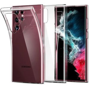 جراب حماية شفاف كريستالي من السيليكون بتصميم رفيع جدا لموبايل سامسونج جالاكسي S22 الترا من اوبريميو، شفاف 100%، مادة ألمانية