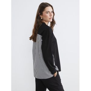 LC Waikiki Striped Soft Touch Oversize Women's Sweatshirt