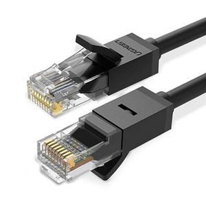 Ugreen  Cat 6 U/UTP Lan Cable 3M with Gold-Plated conductor, 8-Core Twisted-Pair & Data Transmission Upto 1000MBPS - Black-20161 