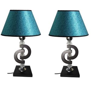 طقم قطعتين اباجوره خشب من اباجورات موسكي شوب