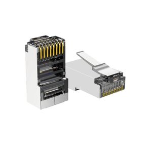 Onten OTN - E661 Plus 100 pcs RJ45 50UM Connector Shielded Ethernet Cable Connector Cat.6A/6/5e