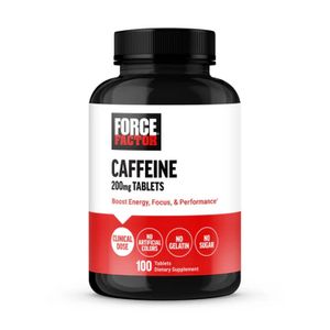 Force Factor Caffeine 200 mg 100 Tablets