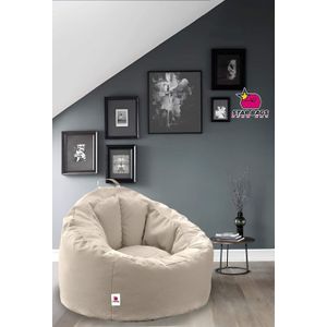 STAR BAGS كرسي بين باج للاسترخاء قطيفة مريح من ستار باجز - 1 متر * 75 سم - لون بيج