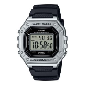 Casio تشكيلة ساعات عامة للجنسين، سوار من الراتنج - W-218HM-7AVDF