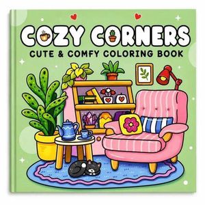 Cozy Corners Coloring Book – Cute & Relaxing Coloring Book for Teens & Adults – Over 50 Cozy Illustrations for Relaxation & Creativity