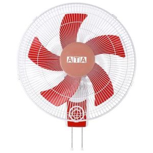 ATA  A Wall Fan 16 Inch -3 Speeds - 5 Blades - Red - B1605P5