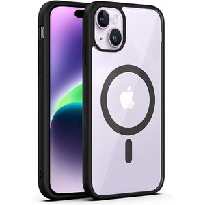 متوافق مع جراب مغناطيسي لجهاز iPhone 15 مع MagSafe، جراب نحيف مقاوم للخدش والصدمات - أسود