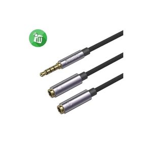 Yesido YAU28 3.5mm Male to Microphone + Audio 3.5mm Female Audio Cable(Black)