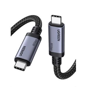 Ugreen USB-C to USB-C PD 240W 80Gbps Ultra Fast Charging Data Sync Cable Model L706 1m Black