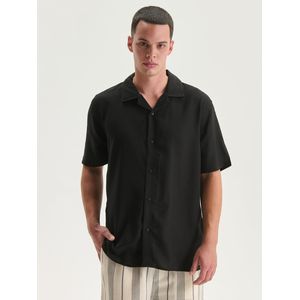Regular Fit Resort Neck Short Sleeve Viscose Men's Shirt