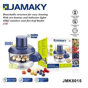 Jamaky آلة تقشير الفواكه والخضار  الأوتوماتيكية من جاماكي - موديل JMK8015 (3.0 لتر، 15 واط)