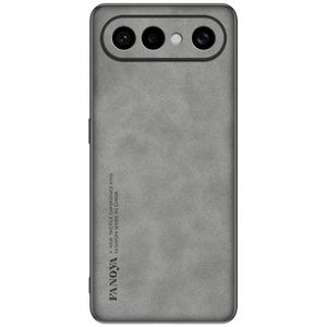vivo S50 Pro mini Case Cover – Luxury Shockproof Leather Case with Sheepskin Pattern & Carbon Fiber Texture Back (Grey)