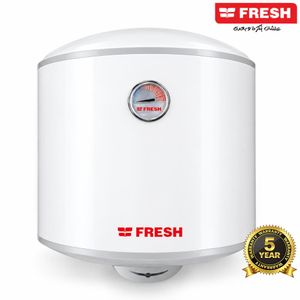 Fresh سخان مياه فريش ريلاكس كهرباء 50 لتر أبيض بتقنية العزل بالبولي يوريثان وثرموستات أمان وصمام أمان ضد زيادة الضغط ومقياس حرارة، Relax 50، ضمان 5 سنوات