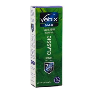 Vebix كريم مزيل العرق ماكس كلاسيك للجنسين 25 جم