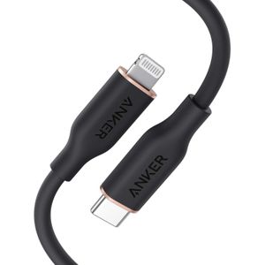 Anker كابل باور لاين III فلو من منفذ USB-C إلى منفذ لايتنينج (3 أقدام/0.9 متر)