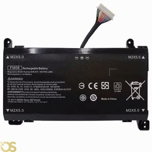 Os بطارية متوافقة مع HP OMEN 17-AN001CA  17-AN001LA  17-AN011DX 17-AN110NR 17-AN006TX  17-AN026TX SOCKET 16 PIN  FM08XL  - ضمان لمدة 3 أشهر (14.4v/86.4wh/5973mah)