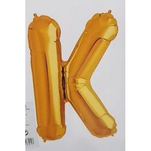 بالون هيليوم فويل ذهبي على شكل حرف K بحجم 32 إنش