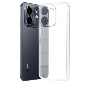 جراب متوافق مع هواتف Infinix Smart 9 و Hot 50i و X6531، جراب شفاف ناعم من مادة TPU، مصنوع من السيليكون المرن المقاوم للخدش، لحماية الكاميرا، جراب شفاف من مادة TPU - شفاف