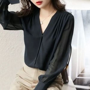 SHYPT Chiffon Shirt Autumn Clothes Temperament Women Long Sleeve