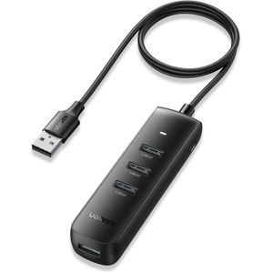 Ugreen موزع USB-A 3.0 إلى 4 منافذ USB-A 3.0 بطول متر واحد، أسود، رقم الموديل 80657