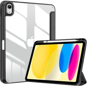 Procase جراب ذكي مضاد للصدمات مع غطاء خلفي شفاف وحامل قلم لايباد 2022 الجيل العاشر 10.9 بوصة من برو كيس (اسود)، بلاستيك، لأجهزة لوحية