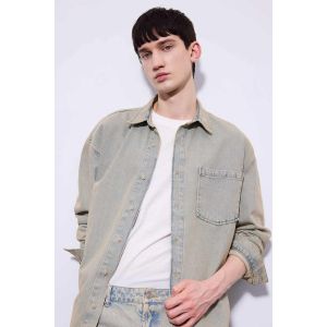 Defacto Man Oversize Fit Long Sleeve Shirt - Lt.Blue