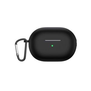 جراب سيليكون متوافق مع سماعات هواوي فري بودز برو 4 2025 مزود بحلقة تعليق، جراب سماعات رفيع مقاوم للصدمات، غطاء حماية ناعم لسماعات الأذن يدعم الشحن اللاسلكي (أسود)