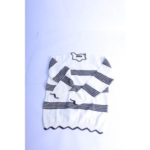 Dress Code wool long sleeves pullover for women-black/white-s