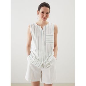 LC Waikiki Notch Neck Poplin Women's Blouse