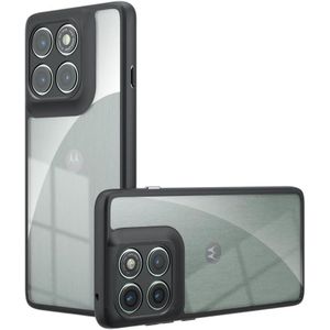 Case Cover for Motorola Edge 60 Pro Transparent PC Back, Durable Silicone Edges, Flexible Shockproof Protection - Transparent