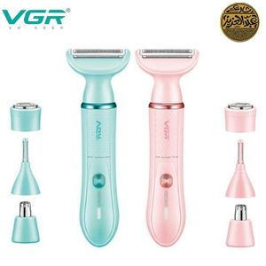 VGR ماكينة إزالة الشعر الاحترافية 4 في 1 للسيدات فى جى ار- مجموعة العناية بمنطقة البيكيني والحلاقة الدقيقة V-761