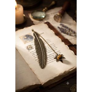 Elegant Feather-Design Metal Bookmark – A distinctive accessory for reading enthusiasts and a gift for book lovers.