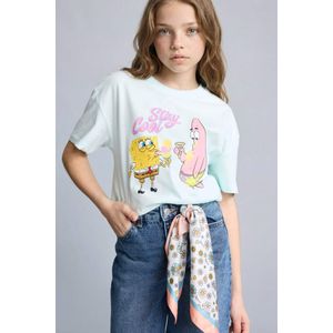 Defacto Girl Oversize Fit SpongeBob Licensed Short Sleeve T-Shirt
