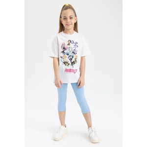 Defacto Girl Capri Length Leggings - Blue