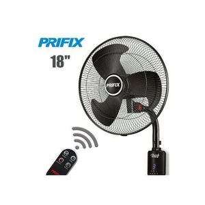 Prifix مروحة حائط بريمفكس مع تحكم عن بعد 18 إنش - أسود - شاحن WFS-181