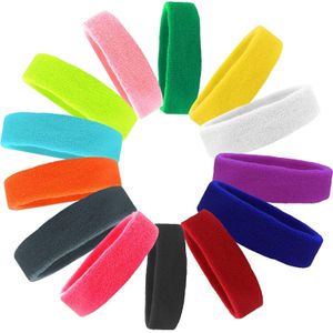 عدد 10عصابات راس رياضية ماصة للعرق للرجال والنساء للجنسين سريعة الجفاف ومضادة للانزلاق وقابلة للتمدد وممتصة للرطوبة بلون سادة لكرة السلة واليوغا والتمارين الرياضية من ايجي وولف