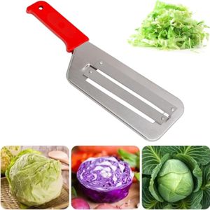 Stainless Steel Cabbage Hand Slicer Shredder Double Blade Vegetable Cutter for Homemade Coleslaw & Sauerkraut Kitchen Manual Tool Multicolor 1 Pcs