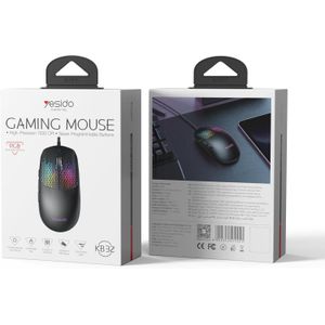 Yesido  KB32 Wired Gaming Mouse, RGB Lighting, High-Precision 7200 DPI, 7 Programmable Buttons, Lightweight