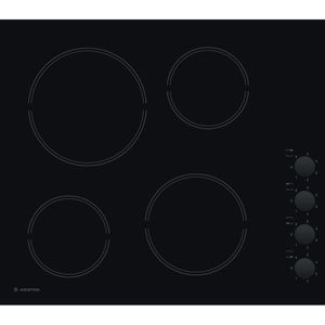 Ariston Electric Built-In Hob 4 Burners,60 cm,Black - HR609CA