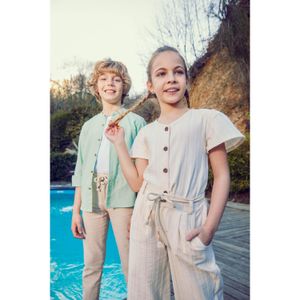 Defacto Girl Short Sleeve Blouse - Ecru